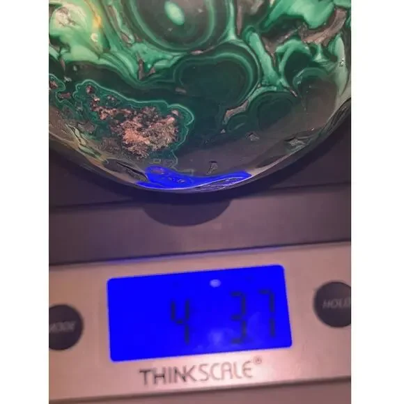 Malachite Quartz Ball Hand Carved polished Crystal Reiki Chakra Meditation 4.3Lb - Picture 7 of 11